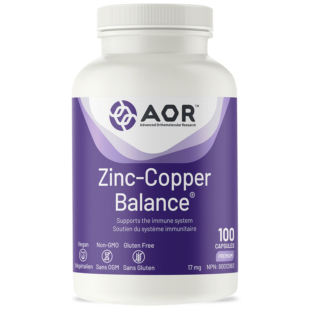 Équilibre Zinc-Cuivre - AOR - 100 capsules